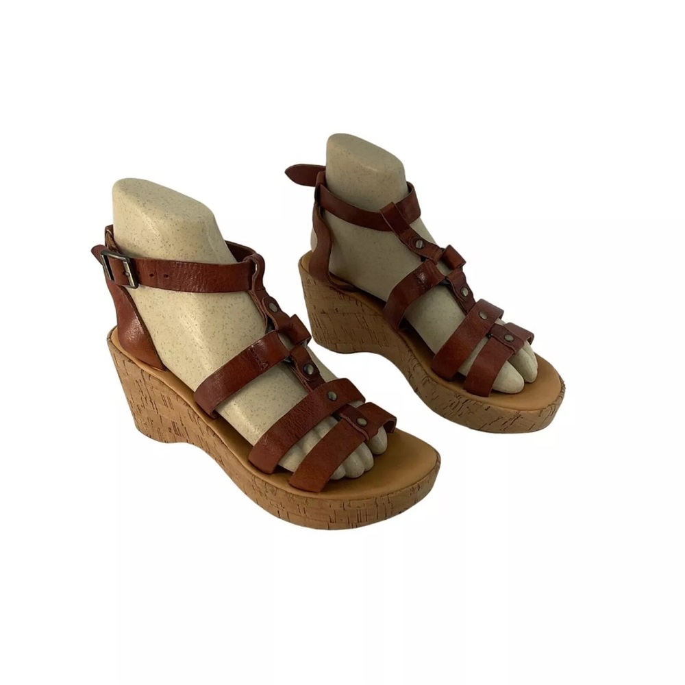 Kork-Ease Tan Gladiator Leather Platform 
Sandals size 7.5